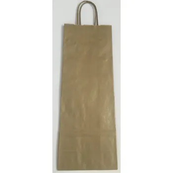 Papírová taška na víno 14x8x39cm - zlatá