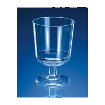 Jednorázové nádobí Kelímek na vino 0,2l na stopce (cena za 10ks)