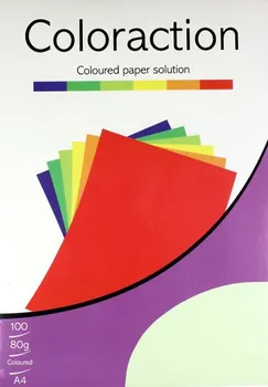 Barevný papír Papír kopírovací Coloraction A4 80 g zelená světlá pastelová
