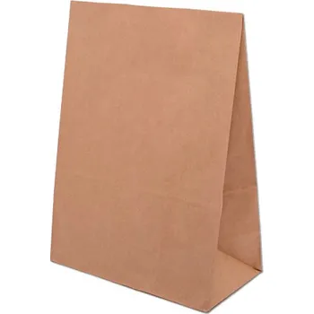 Nákupní taška Eko Papírová taška bez uch 12 x 9,5 x 32,5 cm - přírodní