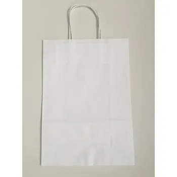 Taška papírová 18x8x22cm - bílá