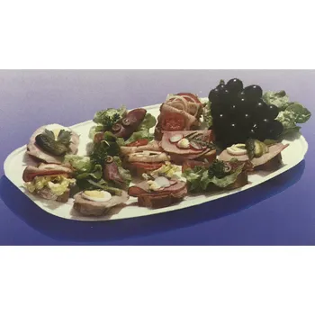 Jídlonosič Podnos oválný bílý 30,5x45cm