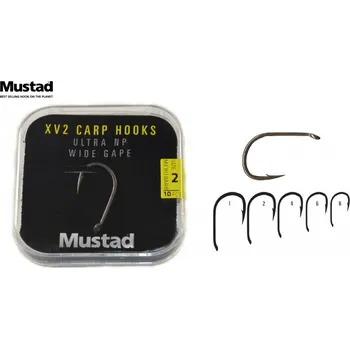 Rybářský háček Háček Mustad XV2 Wide Gap vel.1 / 10ks