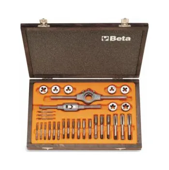 Závitořezný nástroj Sada závitníků a závitových oček M3 až M12 BETA z chromové oceli, metr