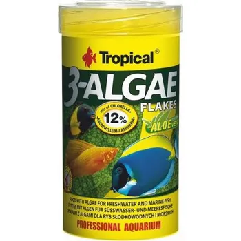 Krmivo pro rybičky TROPICAL 3-Algae Flakes 250ml
