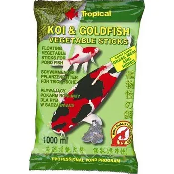 Krmivo pro rybičky TROPICAL KOI & GOLDFISH VEGETABLE sticks 1l