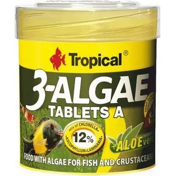 Krmivo pro rybičky TROPICAL 3-Algae Tablets A 50ml - cca. 80ks