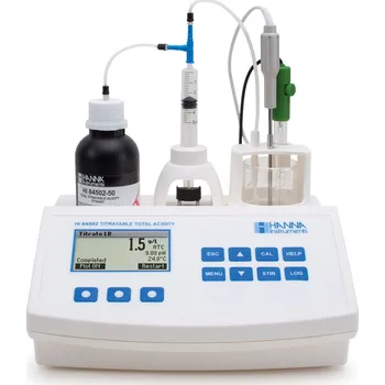 Analyzátor Minititrátor na obsah kyselin a pH ve víně