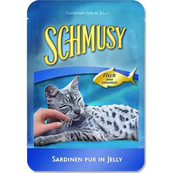 Krmivo pro kočku Schmusy Cat Fish kapsička sardinky v želé 100 g