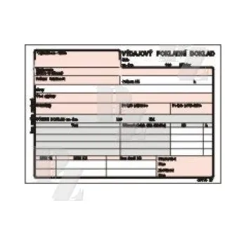 Výdajový pokladní doklad A6 barevný, Optys