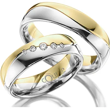 Prsten MAHOGANY snubní prsteny v kombinaci bílé a žluté zlato C 5 WN 3 BZ (C 5 WN 3 BZ )