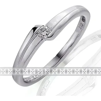 Prsten Zásnubní prsten s diamantem, bílé zlato brilianty - diamant 585/1,95gr 3860694 (3860694-0-54-99)