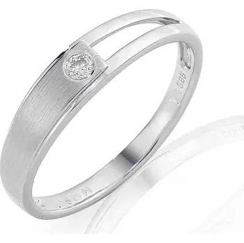 Prsten Zásnubní prsten s diamantem, bílé zlato brilianty 585/2,2 gr 3861188-1-54-99 (3861188-1-54-99)