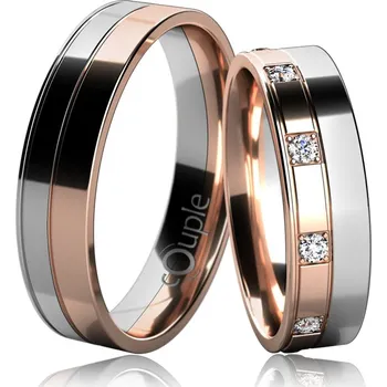 Prsten MAURICIUS snubní prsteny červené bílé zlato C 5 UE 1 BC (C 5 UE 1 BC)