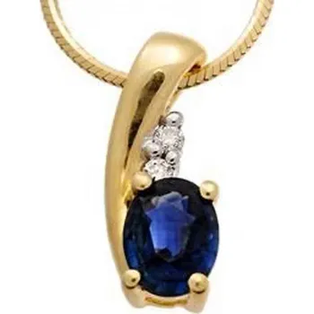 Prsten Safírový zlatý přívěsek v kombinaci zlata - velký safír 585/0,92gr 3820049-5-0-9 (3820049-5-0-92)