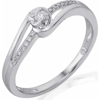 Prsten Klenoty Budín Luxusní mohutný zlatý zásnubní prsten s diamantem, bílé zlato brilianty 3861833- (Klenoty Budín Luxusní mohutný zlatý zásnubní prsten s diamantem, bílé zlato brilianty 3861833-)