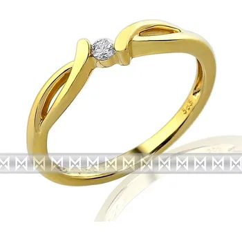 Prsten Klenoty Budín Luxusní zásnubní zlatý prsten ze žlutého zlata s diamantem (briliant) - 1,95gr 3810703 (Klenoty Budín Luxusní zásnubní zlatý prsten ze žlutého zlata s diamantem (briliant) - 1,95gr 3810703)