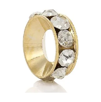 Korálek Korálek čirý rondel malý zlatavý G - TOPBEADS