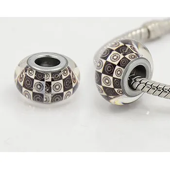 Korálek Korálek 28 ANY černé kostky skleněný - TOPBEADS