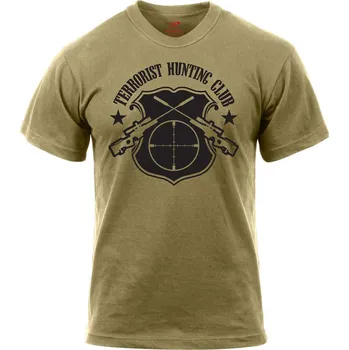 ROTHCO triko TERRORIST HUNTING CLUB COYOTE BROWN