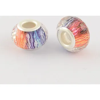 Dětské navlékací korálky Korálek Disco Duha akryl - TOPBEADS