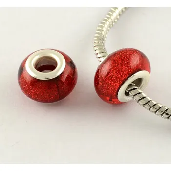 Korálek Korálek Bella perleť červený akryl - TOPBEADS