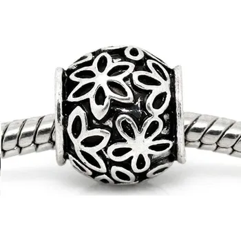 Korálek Korálek 0 ADU Big kovový kytičkový - TOPBEADS