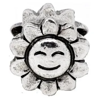 Korálek Korálek kovový SLUNEČNICE TOPBEADS