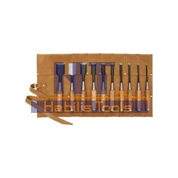 Dláto SADA japonských dlát TATAKI NOMI - 10 ks (kožený obal)