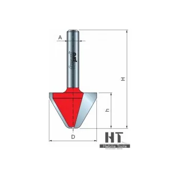 Fréza Drážkovací stopková fréza U profil, průměr 19mm, úhel 60°, R3, FREUD 20-17208