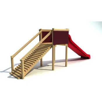 Dětské hřiště Rozhledna se skluzavkou a chodníkem, výška podesty 1,2 m