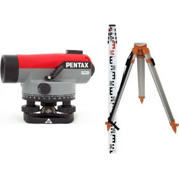 Nivelační přístroj Pentax AP-224 + kufr + stativ + nivelační lať 5 m