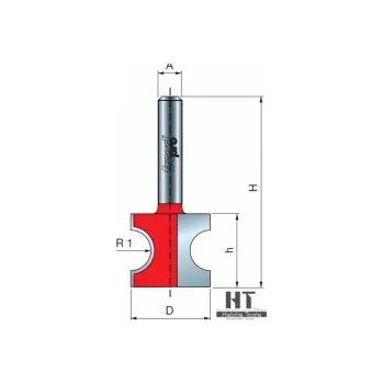 Fréza Radiusová stopková fréza půlkruhová vydutá R4,8mm, FREUD 82-10408