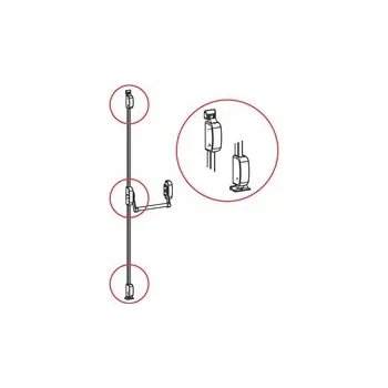 Dveřní kování Panikové kování Kit MODULÁR, 3-bodový černý 950 mm vertikální západky