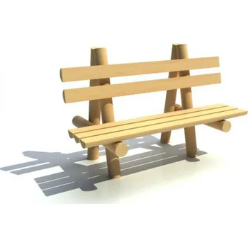 Zahradní lavice Lavička dřevěná , délka 1,5 m na kovových patkách