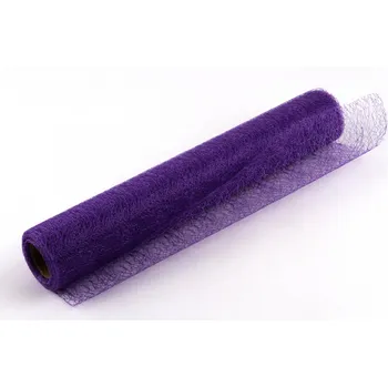 Stuha Dekorativní tkanina Fibre 39cm x 9,1m TM. FIALOVÁ