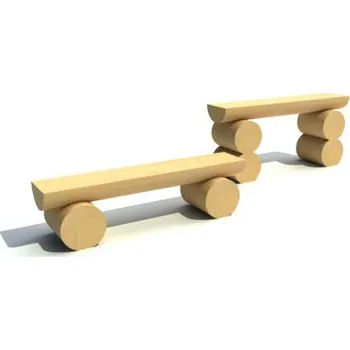 Zahradní nábytek Lavička jednoduchá vysoká, délka 1 m, výška 0,45 m na patkách