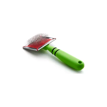 Kartáč pro zvířata JK Animals Jemný malý kartáč s kuličkami 15x6 cm