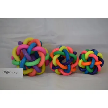 Hračka pro psa Hračka pes Gumová míč pletený color mix
