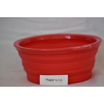 Miska pro psa Miska silikonová cestovní sklap.Červ. 1L