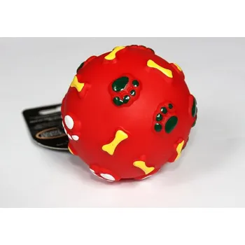 Hračka pro psa VINYL míček červený 8.5cm