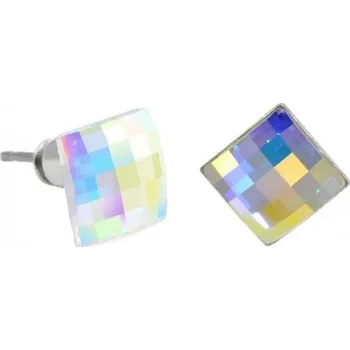 Náušnice Stříbrné náušnice Chessboard AB (Dámské stříbrné náušnice)