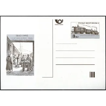 Poštovní známka Česká pošta (1995) CDV 11 ** - 150. výročí přepravy pošty po železnici