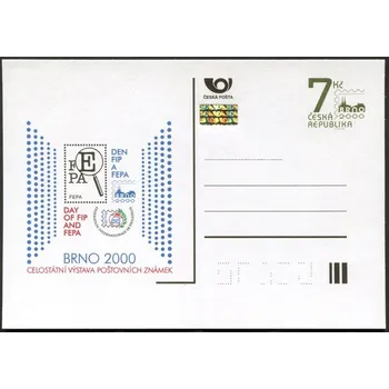 Poštovní známka Česká pošta (2000) CDV 55 ** - Celostátní výstava poštovních známek - Brno -Den FIP a FEPA