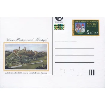 Poštovní známka Česká pošta (2001) CDV 68 ** - Nové Město nad Metují - 500. výročí založení