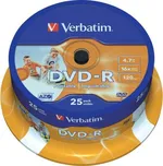 Verbatim DVD-R 4,7GB 16x 25 ks sp print