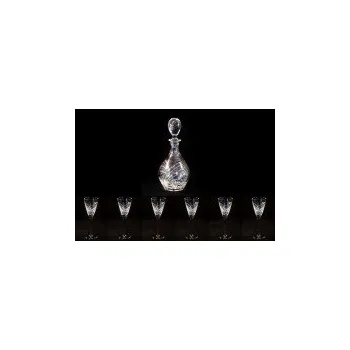 Sklenice Tom Crystal Bohemia Souprava na víno křišťálová broušená 11008 7 dílná.