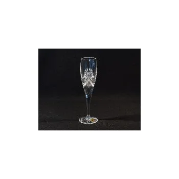 Sklenice Tom Crystal Bohemia Šampaňská flétna Adéla křišťálová broušená 12170/17002/100 100 ml. 6 ks.