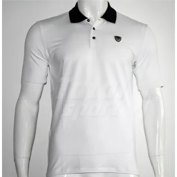 EA7 Armani tričko 00010 - pánské, krátký rukáv, bílé s černým límečkem L