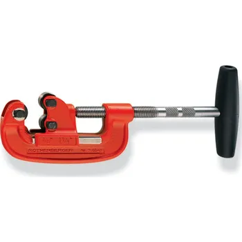 řezačka trubek Odřezávač ocelových trubek 10-60mm, 1/4 - 2”, ROTHENBERGER 70045 Super 2" (70045 Rothenberger Super, velmi kvalitní řezačka na ocelové trubky s račnou)